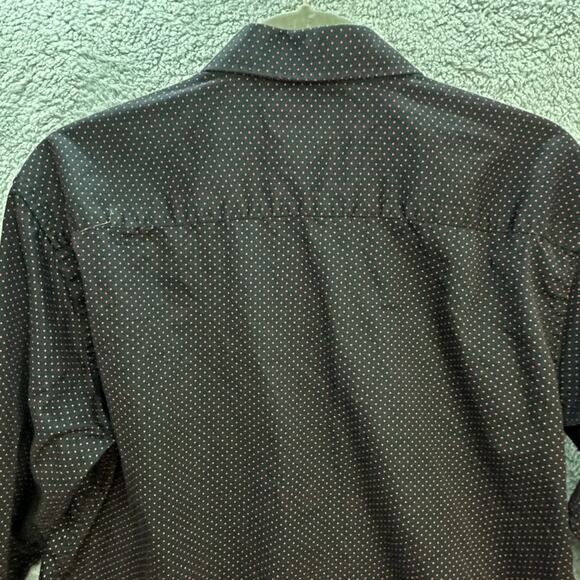 BARABAS men's XL Black Red Polka Dot Long Sleeve Button Up Evening Casual - Picture 11 of 12